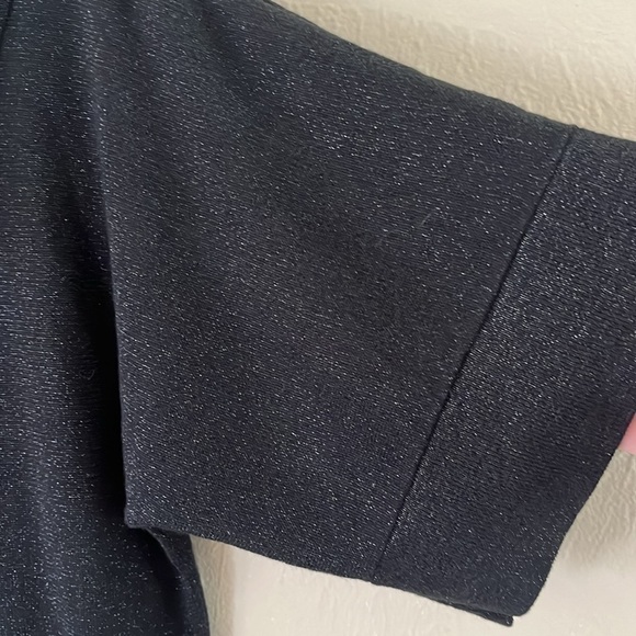 Michael Michael Kors Glitter Cowl Neck Sweater Short Sleeves Black Size M - Picture 4 of 14